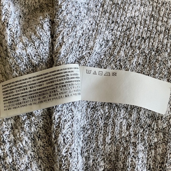 Abercrombie & Fitch Heather Gray Open Front Knit Long Sleeve Cardigan Sweater M‎ - Picture 9 of 15